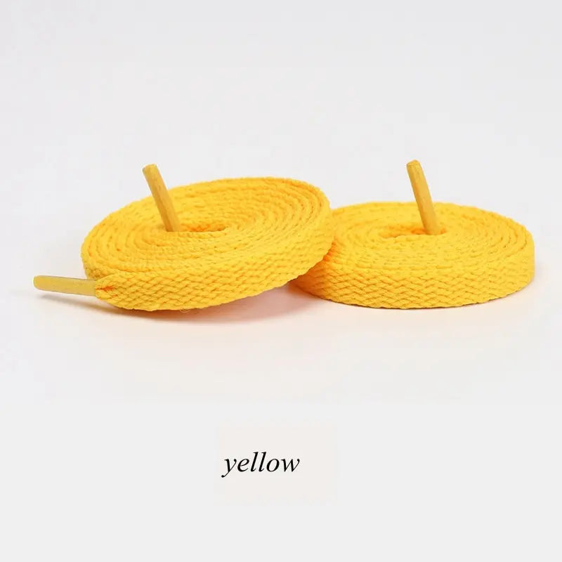 1Pair Flat Shoelaces Classic Quality Rope Laces Solid Casual Sneakers Shoelace Shoe Accessories 100/120/140/160/180CM