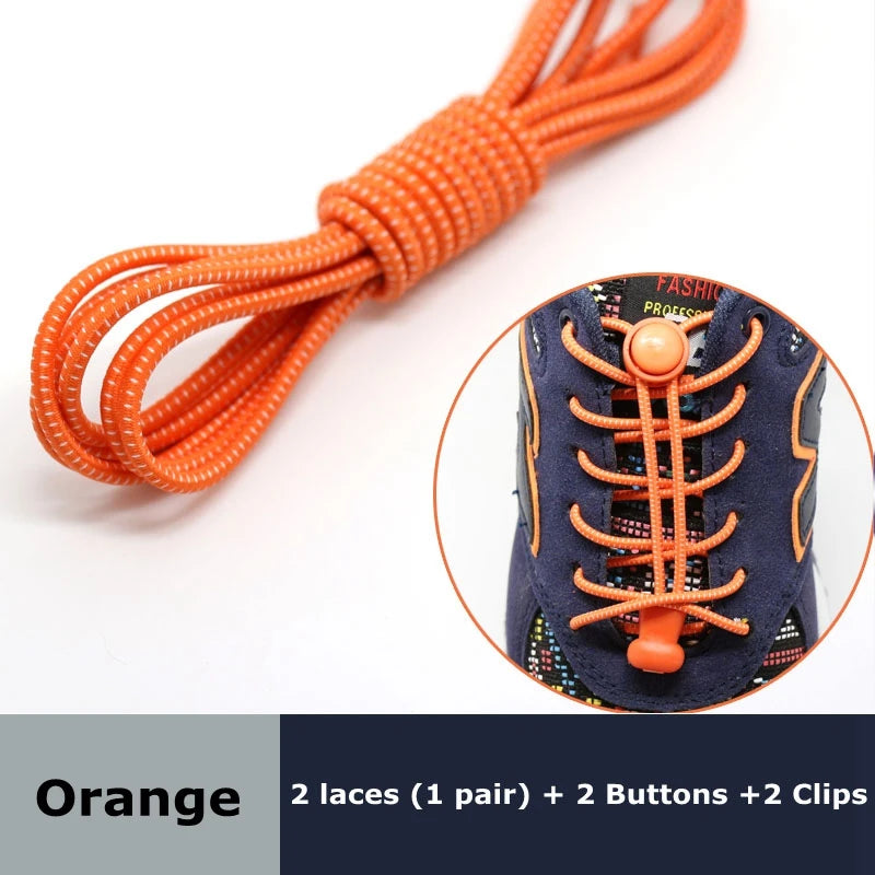 1pair Lazy Laces Sneaker ShoeLaces Elastic Shoe Laces  Shoe accessories lacets Shoestrings Running/Jogging/Triathlone