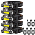 XP-G Q5 Headlamp Head Lamp Headlight Waterproof 2500lm Cob Led Built in Usb Rechargeable 14500 Battery Working Light