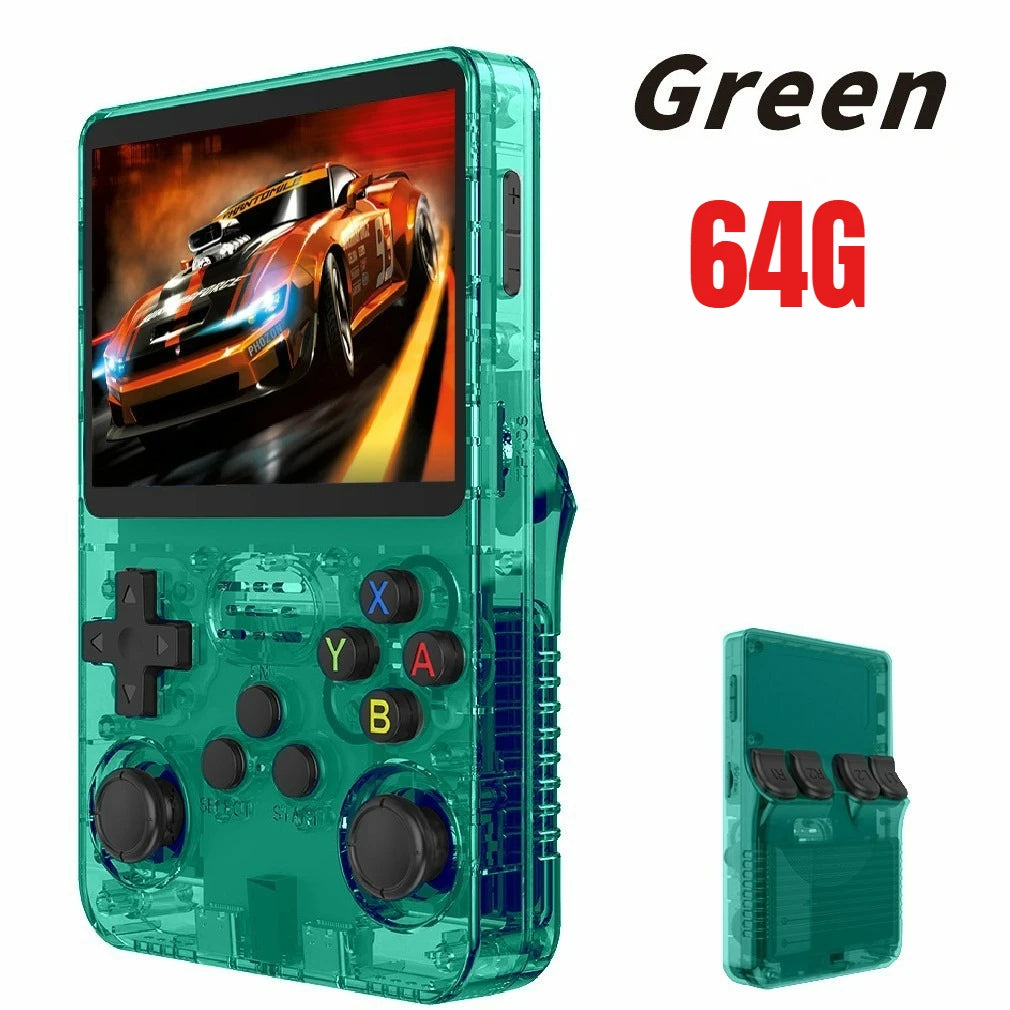 R36S Handheld Game Console 3.5Inch IPS Screen 64G Classic Retro Games Consoles  Portable Pocket Video Game Player