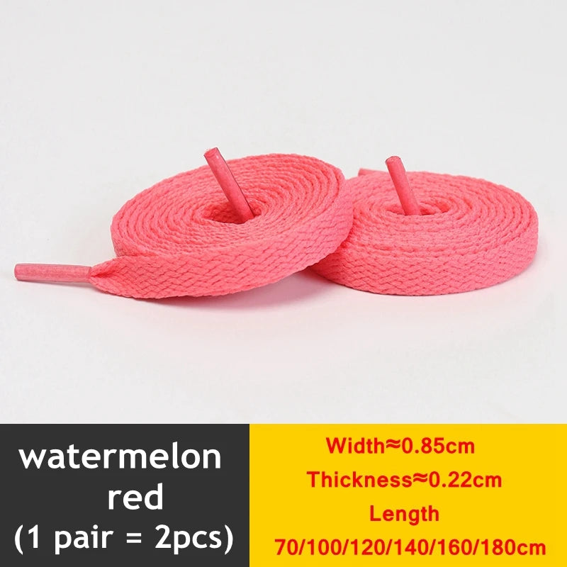 1Pair Flat Shoelaces Classic Quality Rope Laces Solid Casual Sneakers Shoelace Shoe Accessories 100/120/140/160/180CM