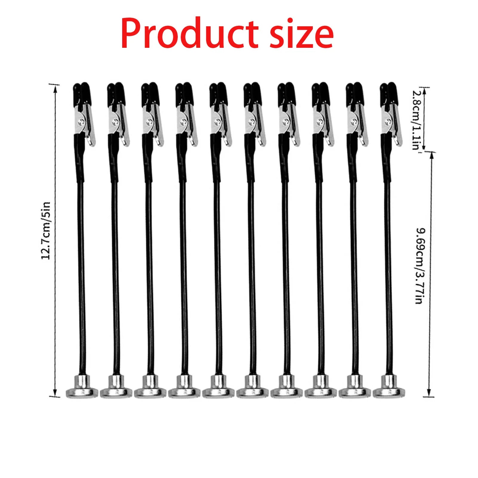 Rafford 12Pcs Bendable Model Painting Alligator Clip Sticks Rubber Tips + Metal Magnetic Base - for Airbrush, Hobby Model Parts