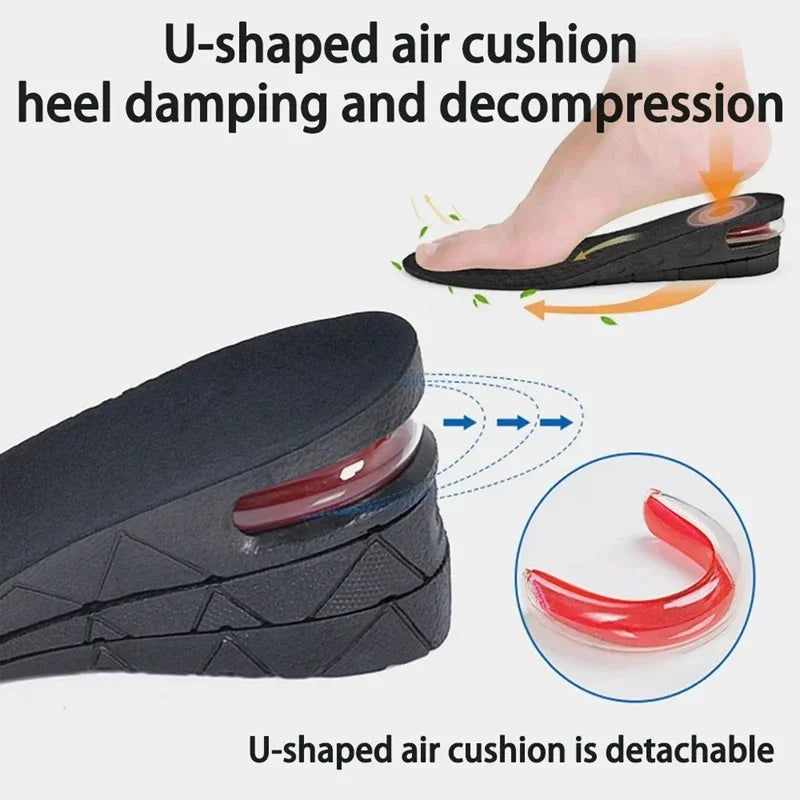 1Pair Height Increase Insole for Feet 3cm 5cm 7cm 9cm Variable Height Shoes Insoles Men Women Air Shock Absorbing Shoe Pads