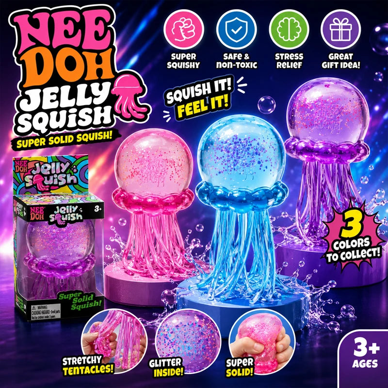 Needoh Jellyfish Beach Water Play Outdoor Squeeze Toy blind box Simulated Jellyfish Stress Balls Relief Fidget Toy gift 2026 New