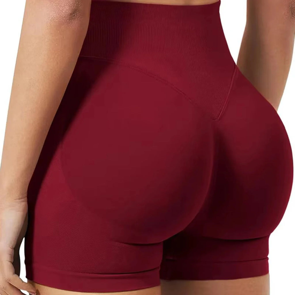 High stretch hip lifting fitness yoga shorts with peach hips and no awkward lines, Pilates medium intensity training shorts