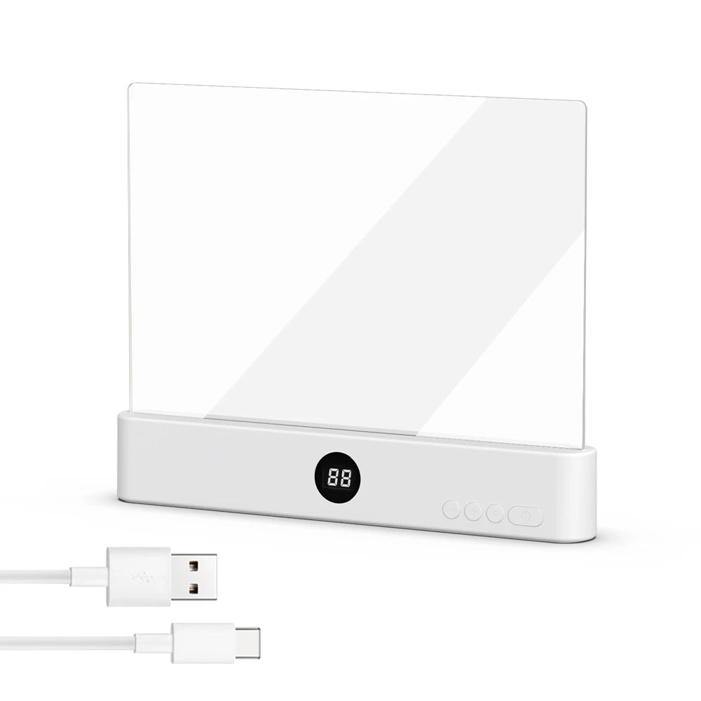 LED Flat Panel Night Vision Reading Light Eye Protection Reading Light Usb Charging Student Night Reading Lamp Book Lamp Indoor