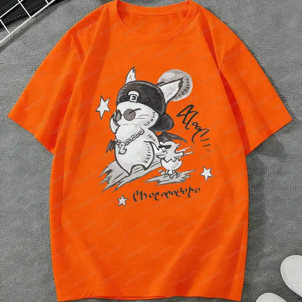 FFXIV Moogle Neotunic Fantasy 14 Shirt Graphic T Shirts Y2k Top Oversized T Shirt Funny Outdoors High Quality Cotton Short-sleev