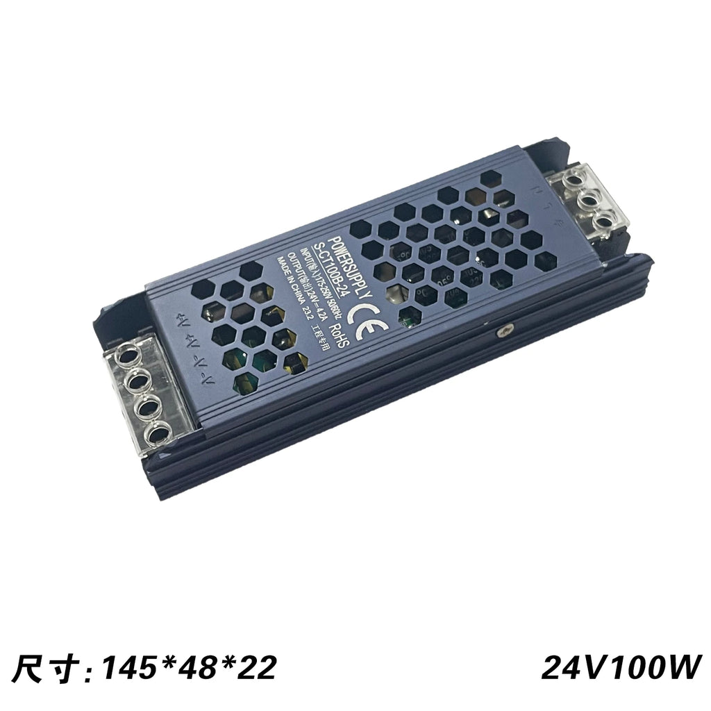DC 12V 24V Switching Power Supply AC175-250V Mute Lighting Transformers 60W 100W 200W 300W 400W LED Light Driver Power Adapter