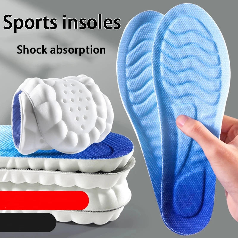 Unisex Arch Support Insoles Cushioned Sports Insoles Breathable Moisture-Wicking Insole 1Pair