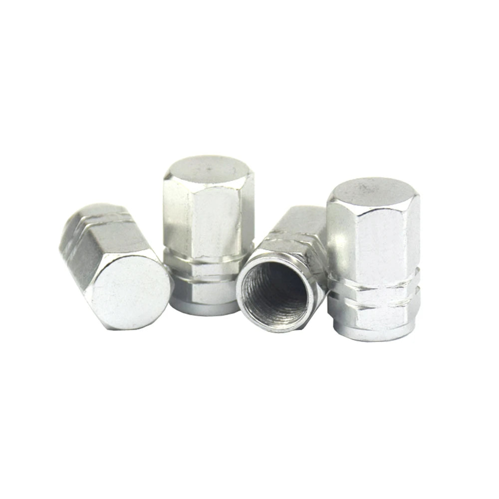 4Pcs Aluminum Tire Valve Caps Car Rim Plugs Tire Valve Cover valve stem Nipple Caps Motorcycle Car Wheel Plugs
