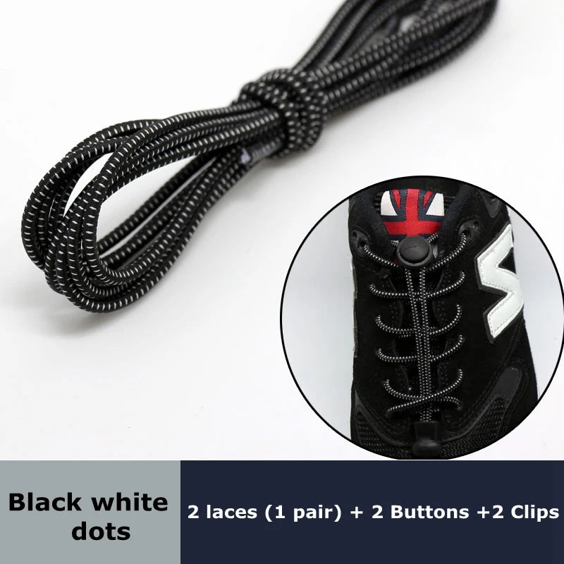 1pair Lazy Laces Sneaker ShoeLaces Elastic Shoe Laces  Shoe accessories lacets Shoestrings Running/Jogging/Triathlone