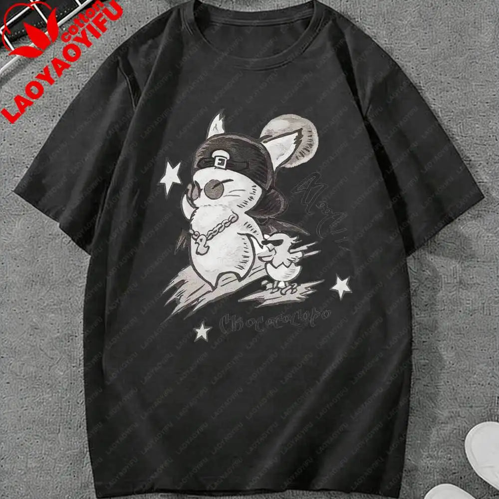 FFXIV Moogle Neotunic Fantasy 14 Shirt Graphic T Shirts Y2k Top Oversized T Shirt Funny Outdoors High Quality Cotton Short-sleev