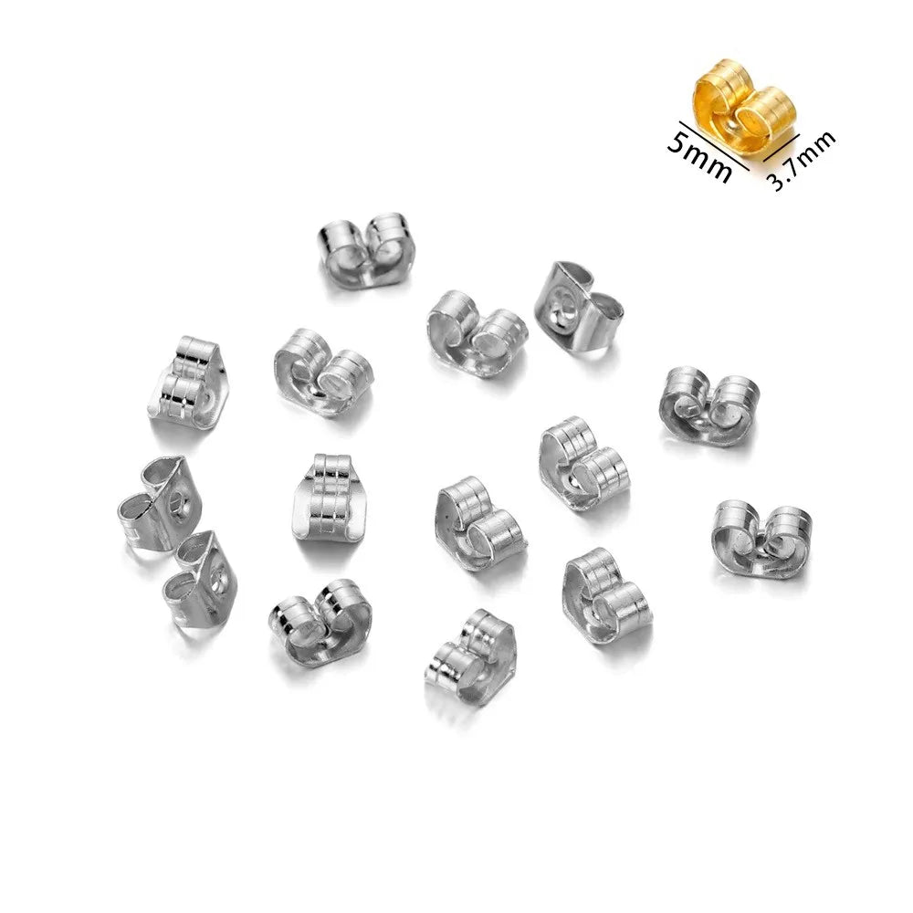 200-2000pcs Soft Silicone Rubber Earring Back Stoppers for Stud Earrings DIY Earring Findings Accessories Bullet Tube Ear Plugs