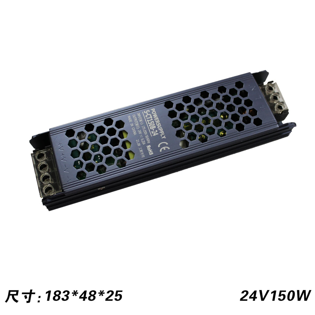 DC 12V 24V Switching Power Supply AC175-250V Mute Lighting Transformers 60W 100W 200W 300W 400W LED Light Driver Power Adapter