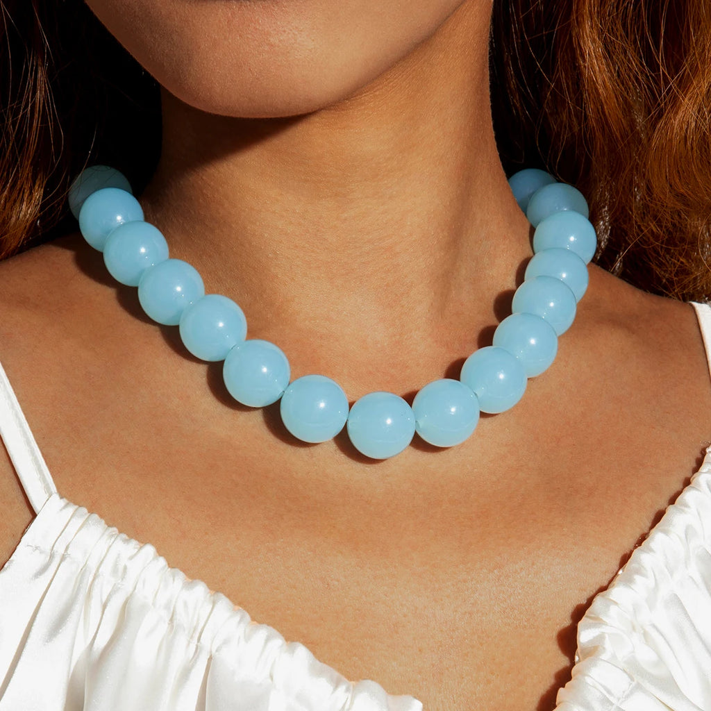 Docona Bohemia Bead Round Colourfulne Neckalce for Women Fashion Banquet Adjustable Geometric Holiday  Jewelry Party Gifts