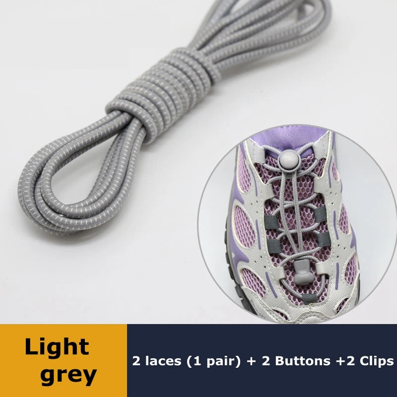 1pair Lazy Laces Sneaker ShoeLaces Elastic Shoe Laces  Shoe accessories lacets Shoestrings Running/Jogging/Triathlone