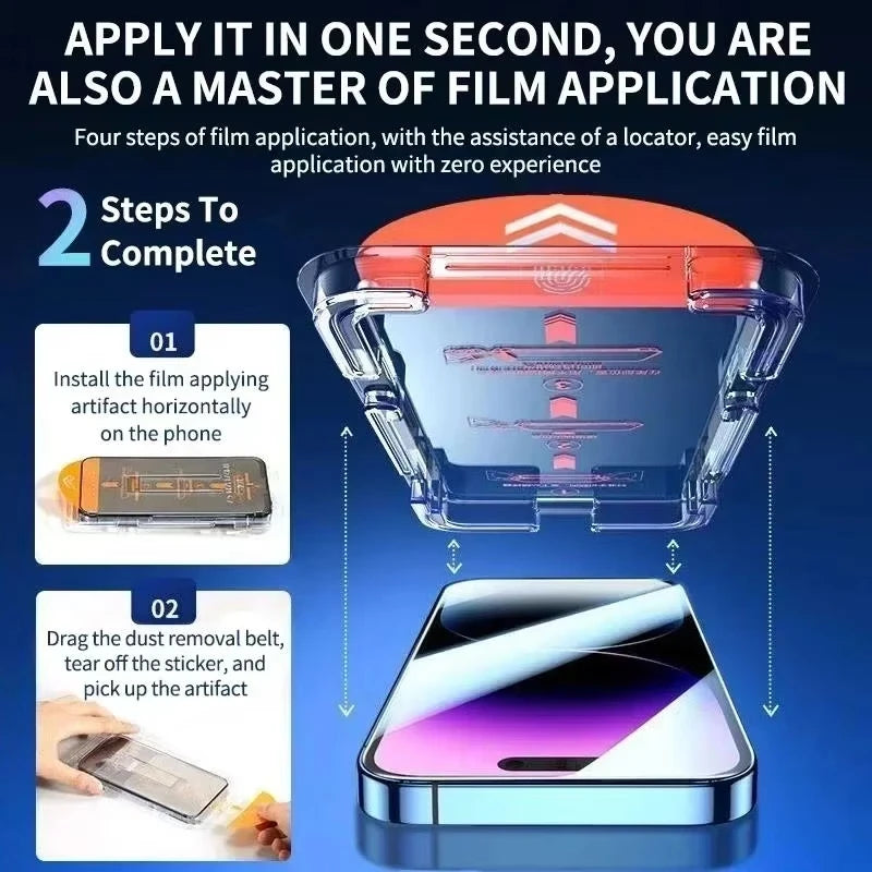 5PCS Privacy Screen Protector for iPhone 15 14 13 12 11 16 17 Pro Max 16e Plus Mini XR Dust Free Install Anti-Spy Tempered Glass
