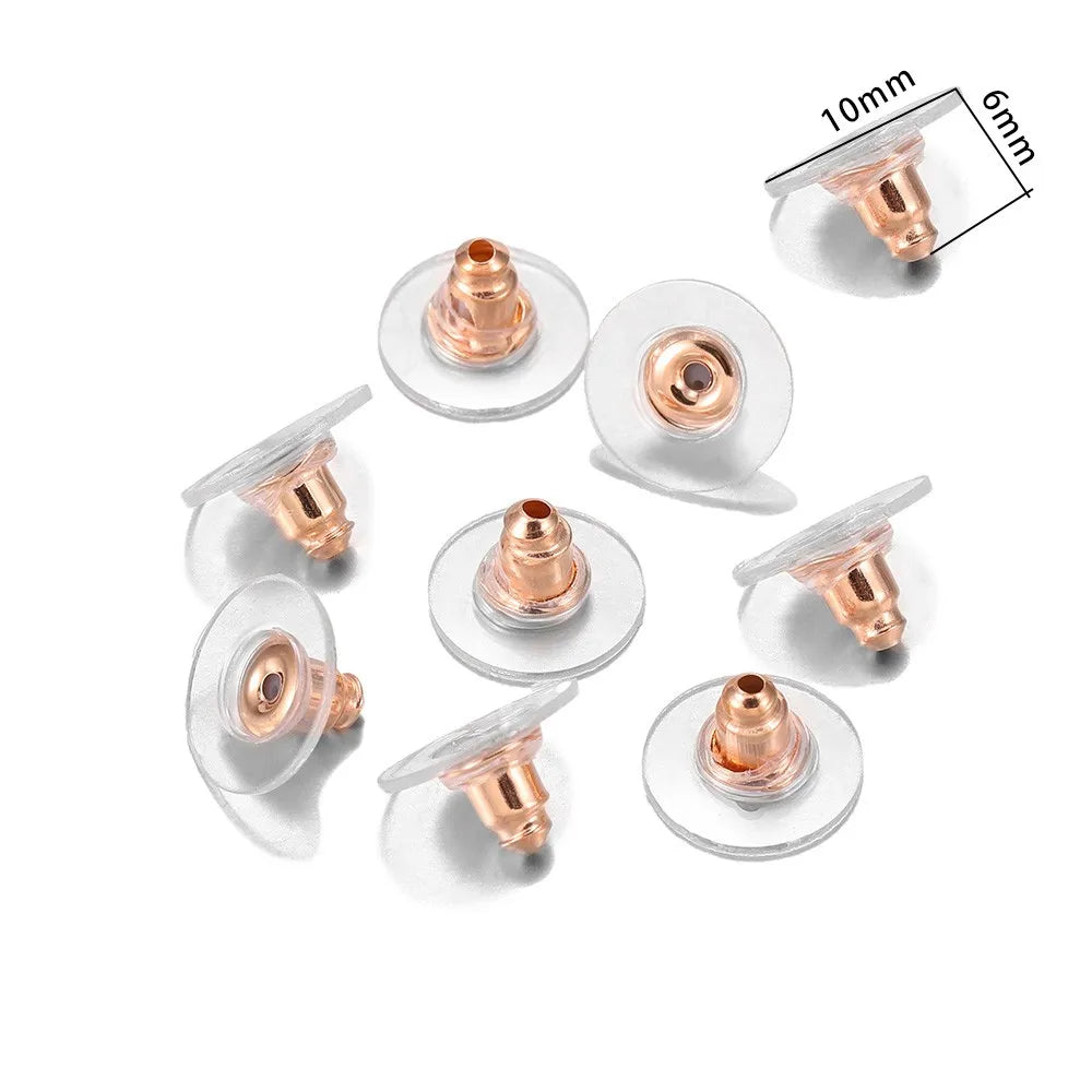 200-2000pcs Soft Silicone Rubber Earring Back Stoppers for Stud Earrings DIY Earring Findings Accessories Bullet Tube Ear Plugs