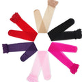 1pair Women Stocking Floral Lace Over Knee Thigh High Socks Female Wide Lace Flower Silicone Transparent Comfortable Sock High Quality