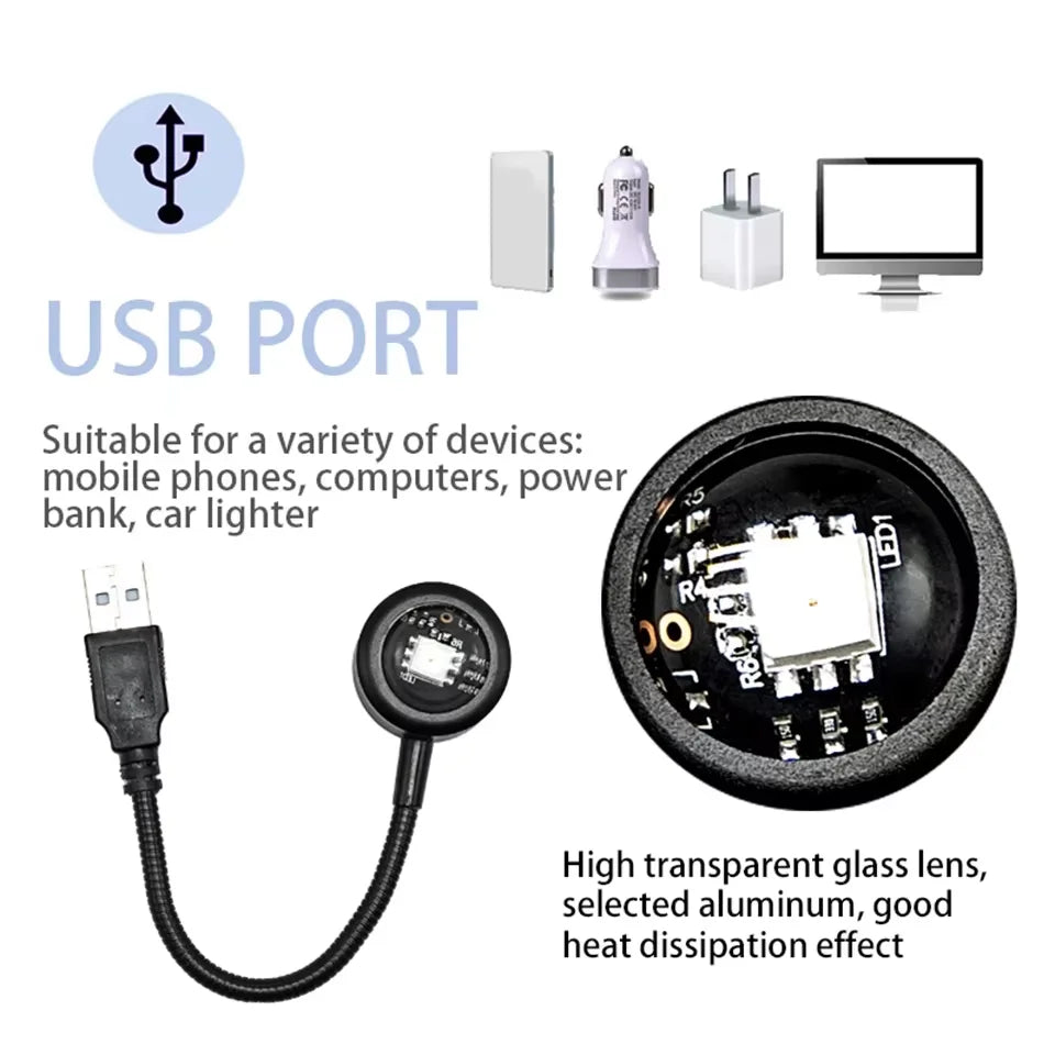 HOMEFISH LED Sunset Projection Lamp USB Mood Light for Bedroom Living Room Photography Wall Decor Birthday Party