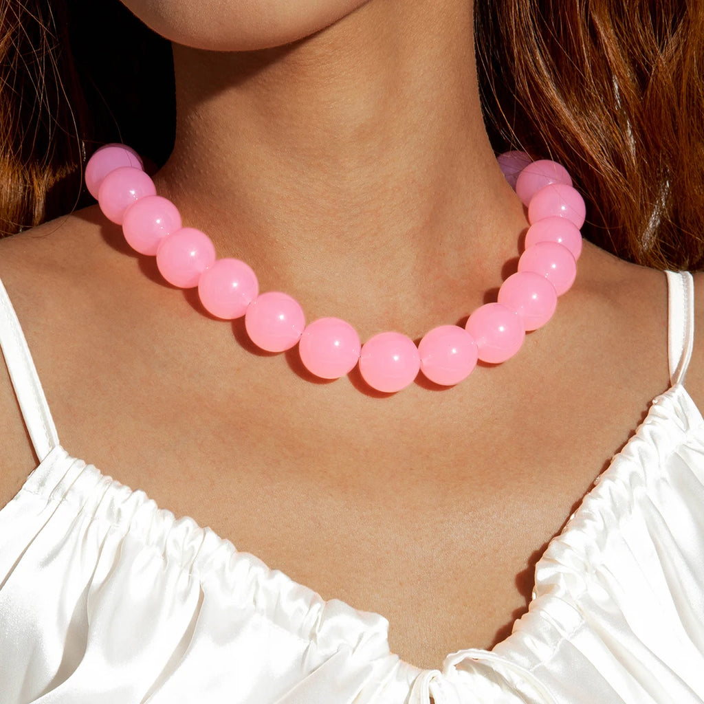 Docona Bohemia Bead Round Colourfulne Neckalce for Women Fashion Banquet Adjustable Geometric Holiday  Jewelry Party Gifts
