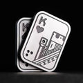 Stress Relief Push Card Metal Fingertip EDC Poker A K King Gyro Toy for Office Adults Anti Anxiety Fidget Papa Coin