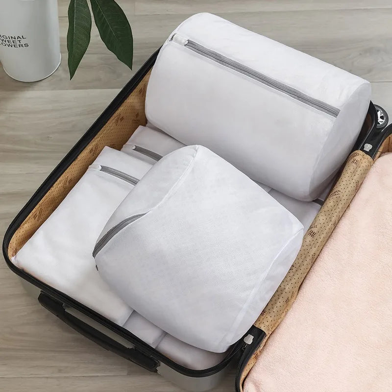 Versatile Shoe Washing Bag - Durable Mesh Laundry Bag for Sneakers, Running Shoes, Socks & Bras with Zipper Closure, Laundry Bag