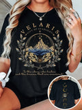 2 Side Patten Cotton Tee Velaris ACOTAR T-Shirt Velaris City Of Starlight Retro Shirt ACOTAR Velaris Fantasy Apparel Y2K Top
