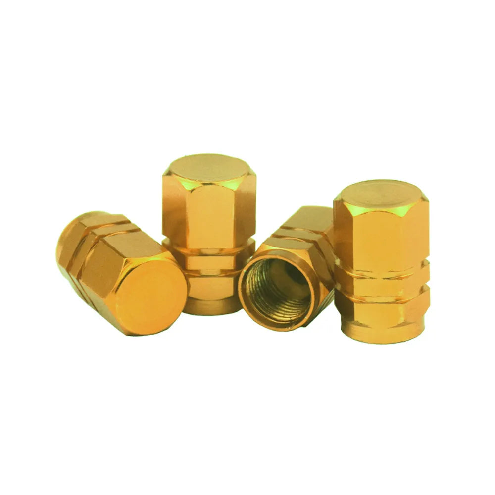 4Pcs Aluminum Tire Valve Caps Car Rim Plugs Tire Valve Cover valve stem Nipple Caps Motorcycle Car Wheel Plugs