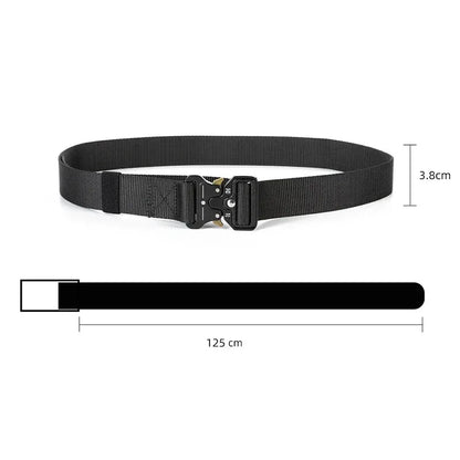 Tactical Quick Release Belt Military Style Nylon Waistband Durable Breathable Adjustable Outdoor Hiking Work Casual Belt for Men