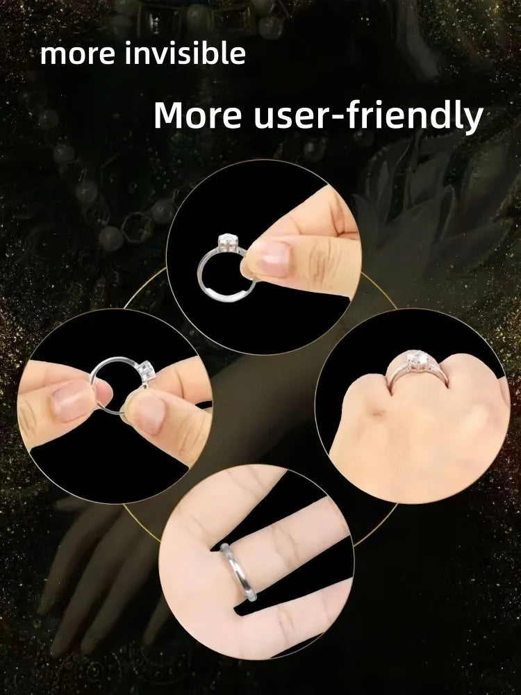 8PCS Invisible Soft Ring Spacers - DIY Ring Resizing Pads Jewelry Tools