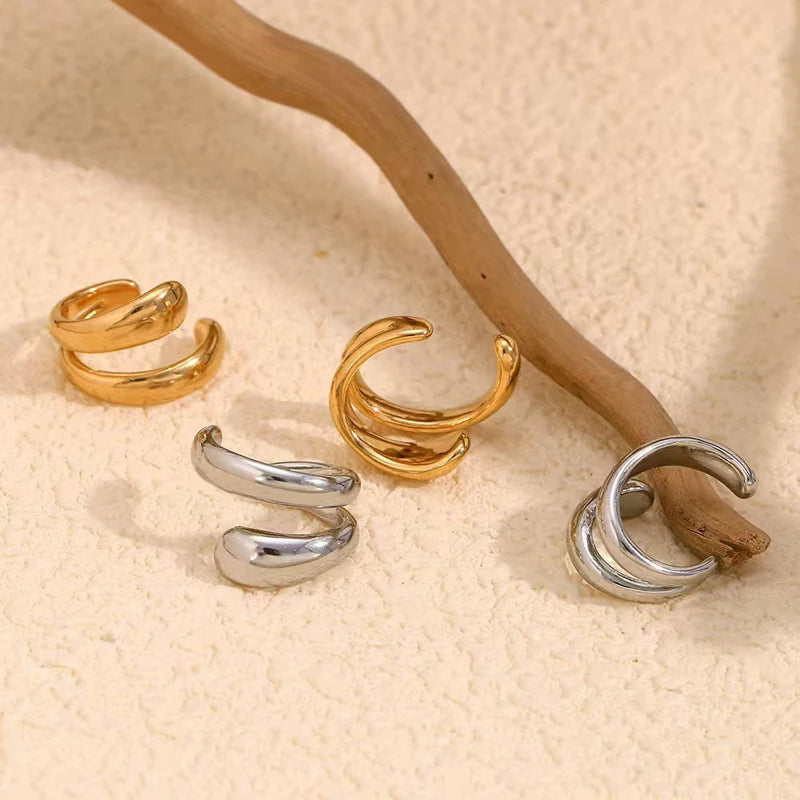 Fashion Women's Piercless Ear Clip Earring Classic Gold Color Trendy Earcuff Earrings Girl Gift Simple Daily Wear Jewelry 2026