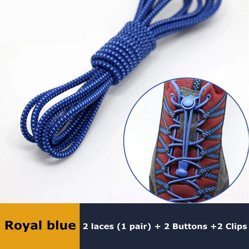 1pair Lazy Laces Sneaker ShoeLaces Elastic Shoe Laces  Shoe accessories lacets Shoestrings Running/Jogging/Triathlone
