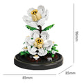 Potted Plant Micro Building Blocks Simulation Lily Rose Flower Assembling Brick Model Kids Toys Home Decoration Collection Gift