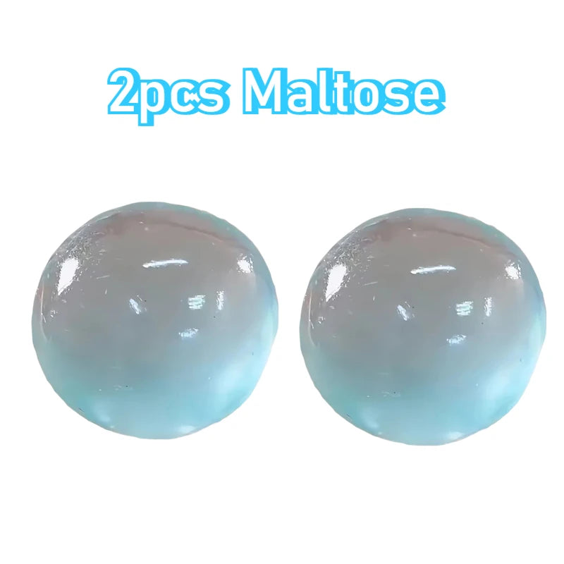 Maltose Squishy Toy Cute Mochi Anti Stress Fidget Toy Soft Simulated Bule/Pink Transparent Ball Quick-rebound Decompression Toy
