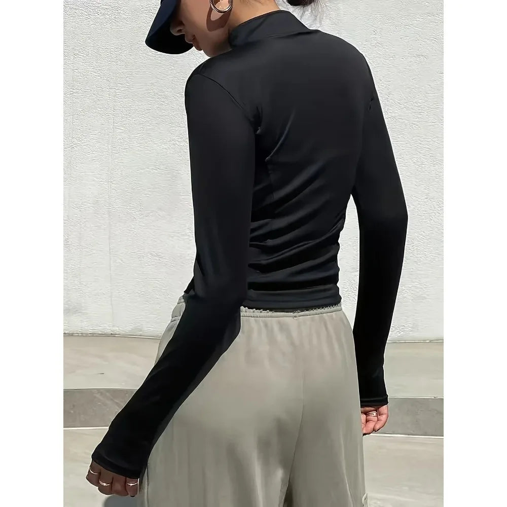 Women's Summer Slim Fit Stand Collar Sun Protection Jacket UV Resistant Lightweight for Yoga Outdoor Activities Korean Style