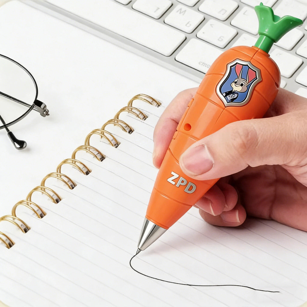 Zootopia 2 Lanyard Carrot Recording Pen | Gary Snake Venom Serum Pen | Bracket 60 Second Recording 2-in-1 Neutral Pen Stationery