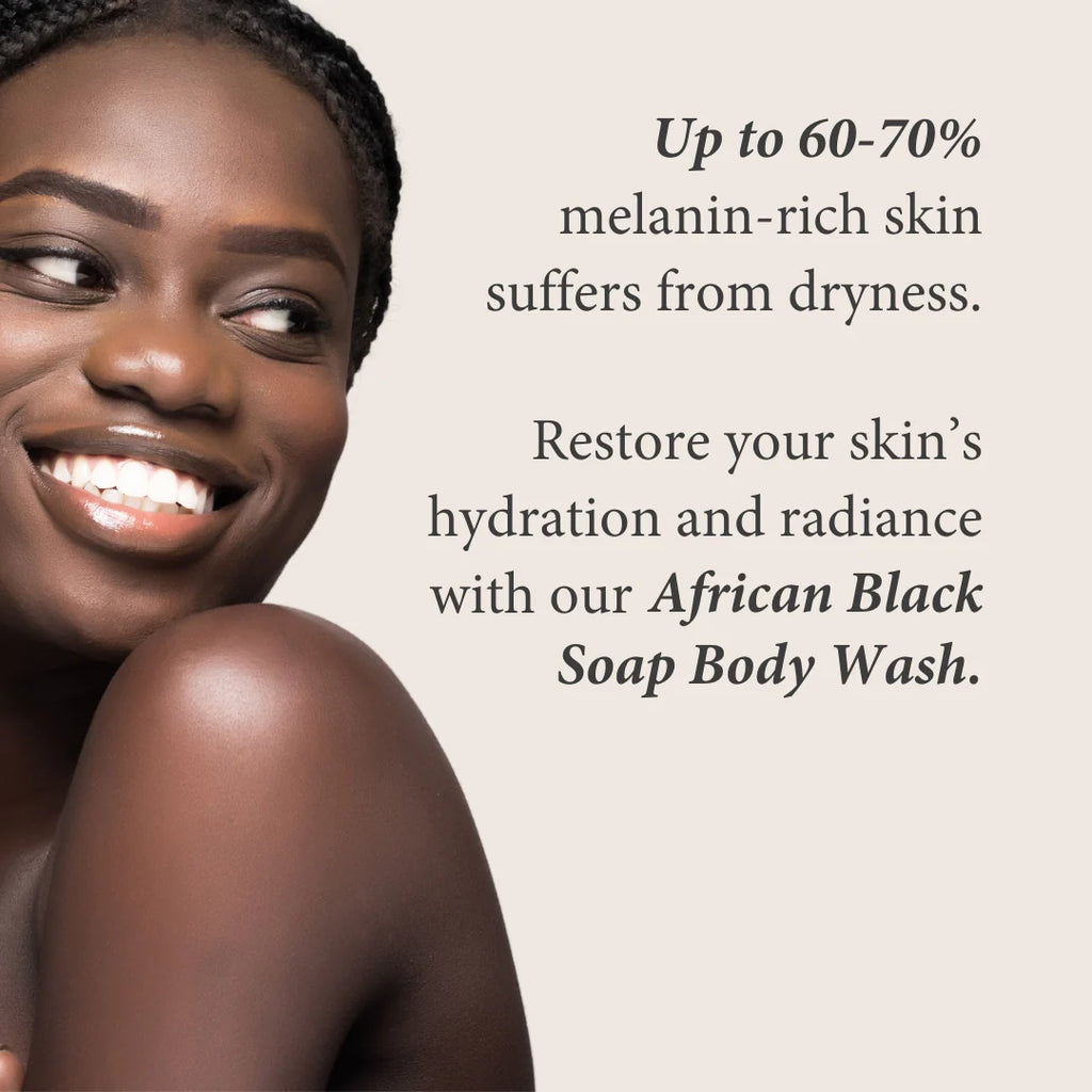 African Black Soap Body Wash with Colloidal Oatmeal for Dry & Sensitive Skin