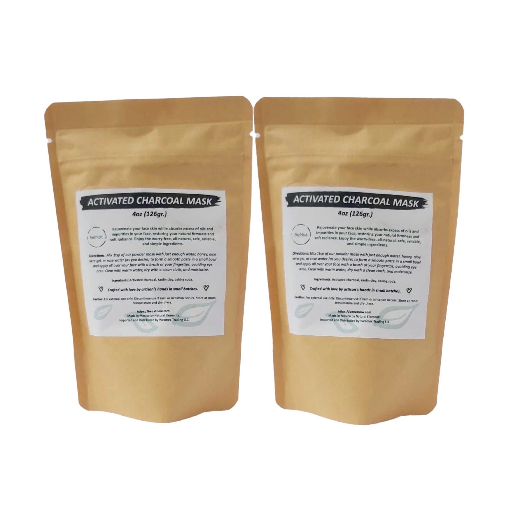 2-pack Activated Charcoal Facial Mask