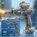 HUIQIBAO Flashlight-Equipped Electric Toy Water Gun Children's Toy with Continuous Water Blast High-Pressure Powerful Long-Range
