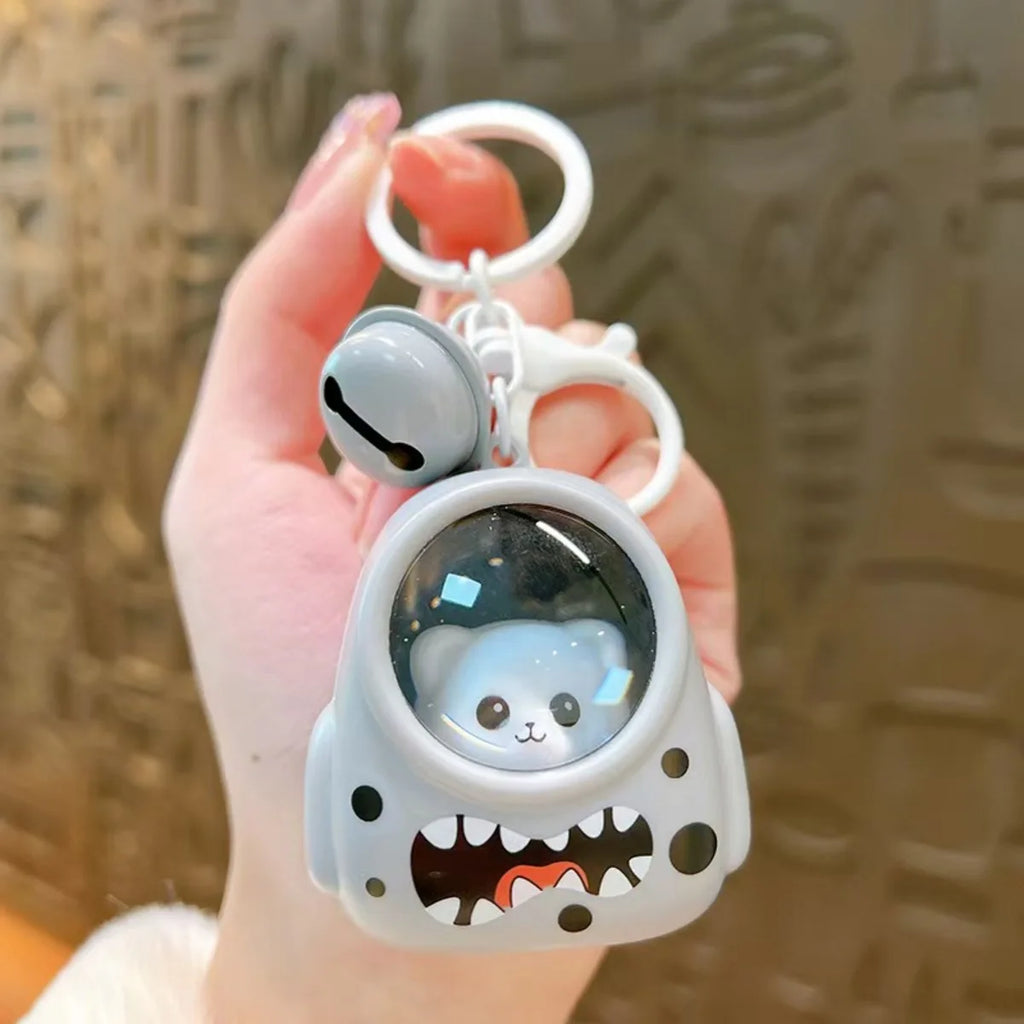 Cute Bear Bag Small Night Light Keychains Kawaii Bags Hang Web Celebrity Atmosphere Light Key Chain