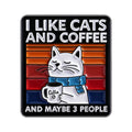 Cartoon Animated coffee cat Enamel Pins Custom animal Metal Brooches Lapel Badges  Funny Exquisite Jewelry Gift for Kids Friends