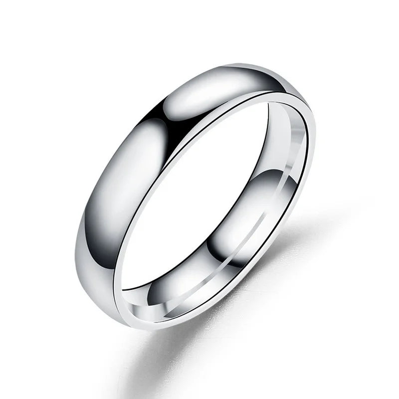 Classic Minimalism Stainless Steel 6mm Wide Ring for Men Women Fashion Waterproof Hypoallergenic Couple Wedding Jewelry Gift