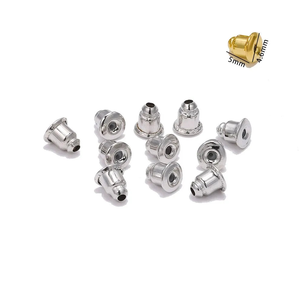 200-2000pcs Soft Silicone Rubber Earring Back Stoppers for Stud Earrings DIY Earring Findings Accessories Bullet Tube Ear Plugs