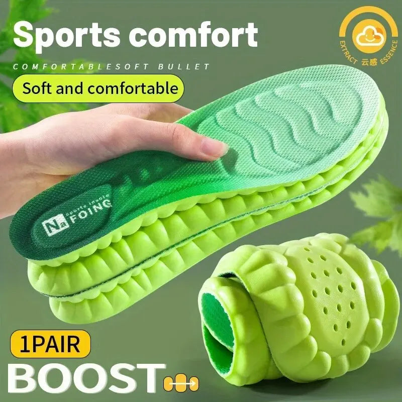 Unisex Arch Support Insoles Cushioned Sports Insoles Breathable Moisture-Wicking Insole 1Pair