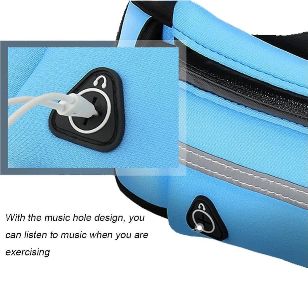 HOMEFISH New Waterproof Sports Waist Bag, Dedicated Close-Fitting Waist Pack for Running and Cycling, Multifunctional Portable