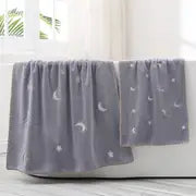 Star Moon Embroidered Luxury Bath Towels (2-Pack)