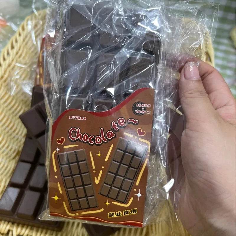 Simulated Chocolate Squeeze Toy PU Soft and Slow Rebound Office Stress Relief Toy Hand Relaxation Gift Desktop Ornament
