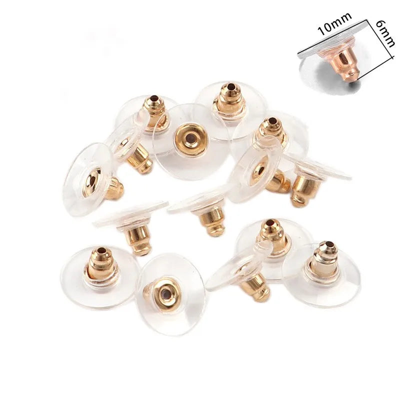 200-2000pcs Soft Silicone Rubber Earring Back Stoppers for Stud Earrings DIY Earring Findings Accessories Bullet Tube Ear Plugs