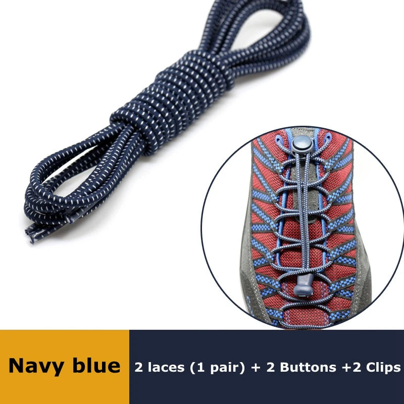 1pair Lazy Laces Sneaker ShoeLaces Elastic Shoe Laces  Shoe accessories lacets Shoestrings Running/Jogging/Triathlone